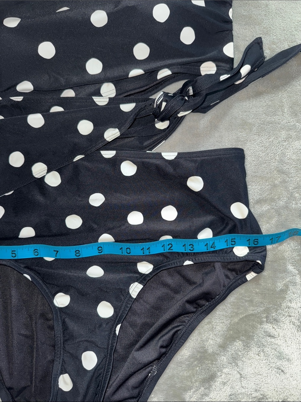 Soma Black with White Polka Dot Strapless Swim Top - Picture 11 of 12